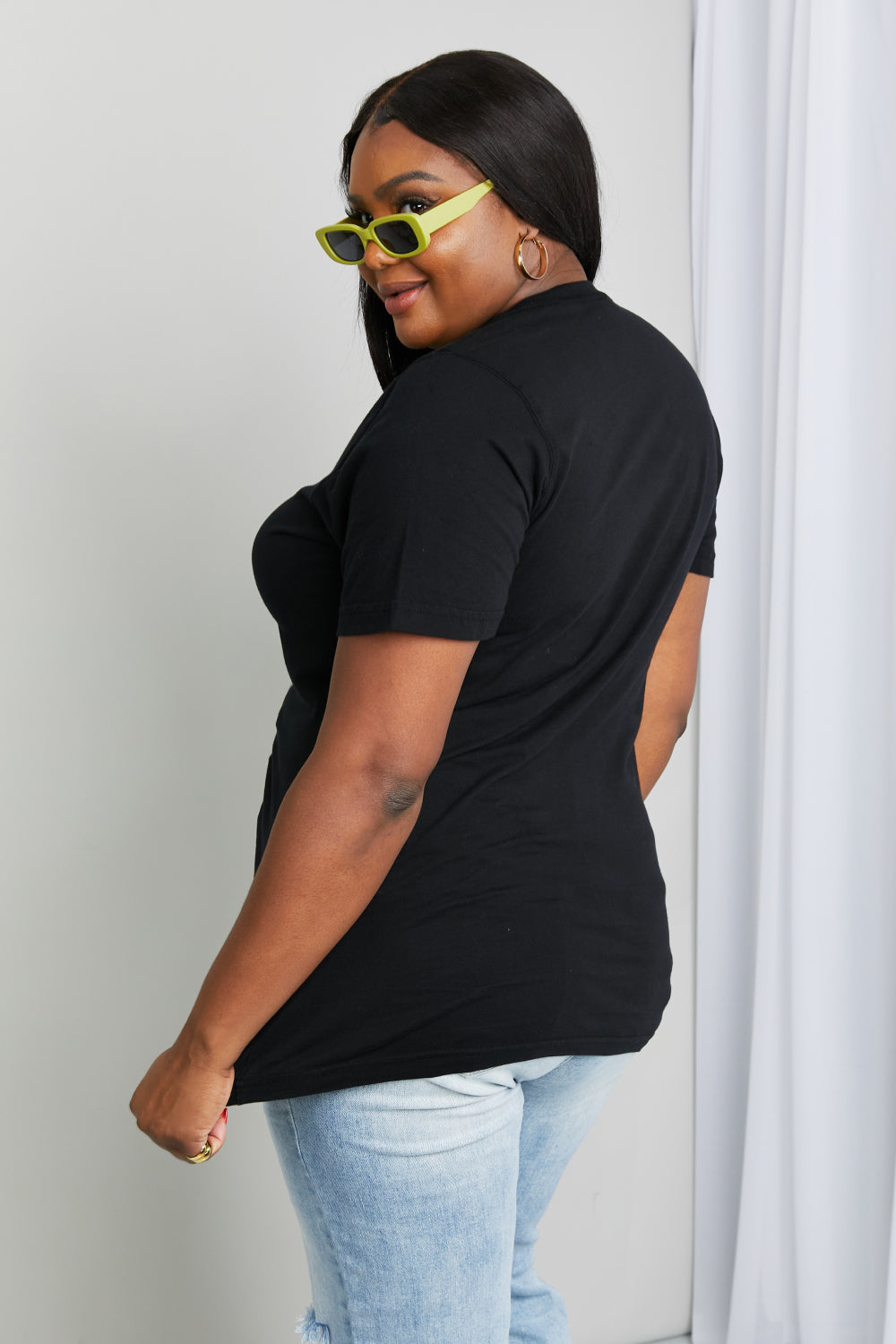 mineB Full Size Butterfly Graphic Tee Shirt-Street 360-Black-S-Urbanheer