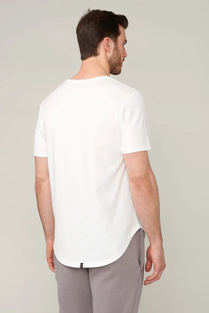 Zion Cloud White Brushed Scoop T-Shirt