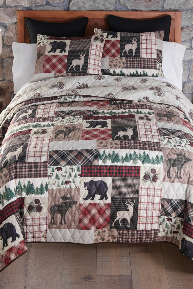Wilderness Pine Quilted Bedding Set.-American Hertitage Textiles.-King-Urbanheer