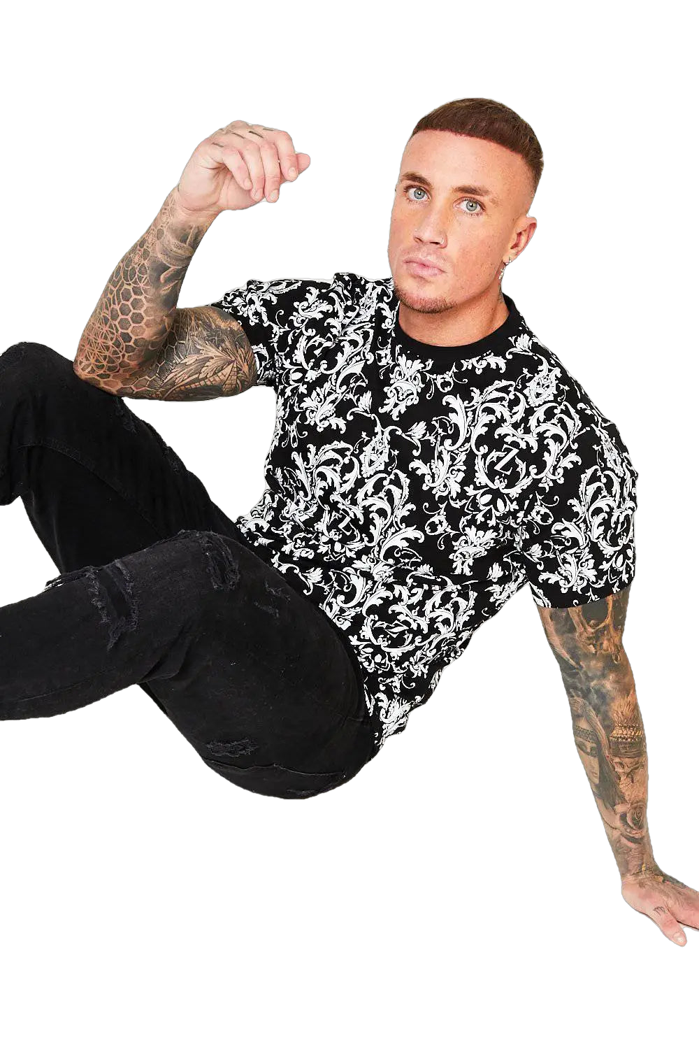 Men's T-Shirt - Black/White - Milano Ready-Clothing - Men-Zanouchi-S-Urbanheer