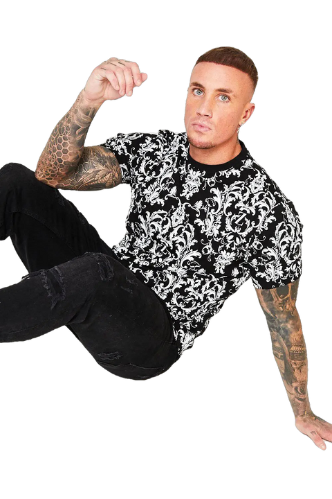 Men's T-Shirt - Black/White - Milano Ready-Clothing - Men-Zanouchi-S-Urbanheer