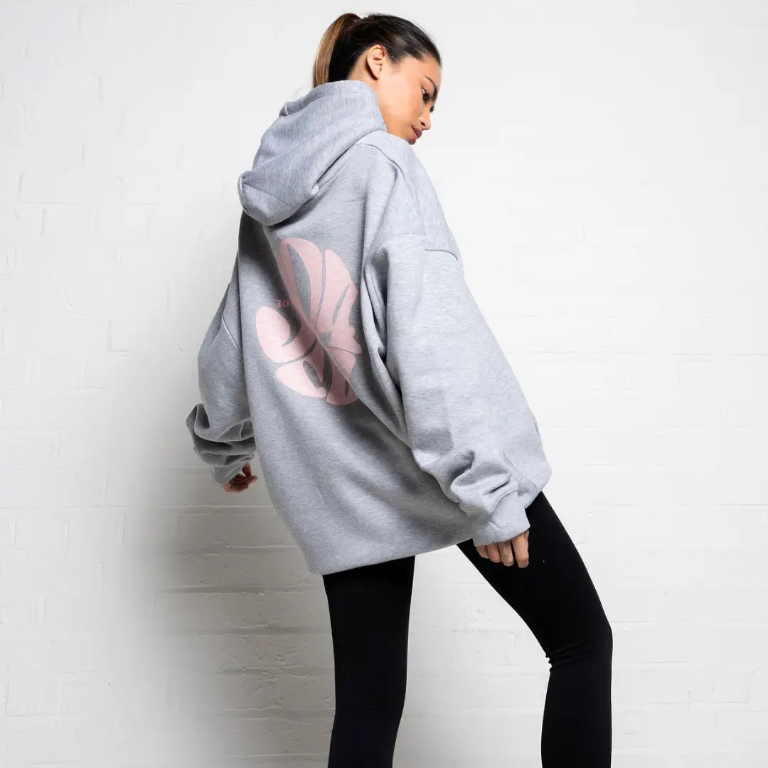 304 Womens Tile Hoodie Grey (Oversized)-304 Clothing-S-Urbanheer