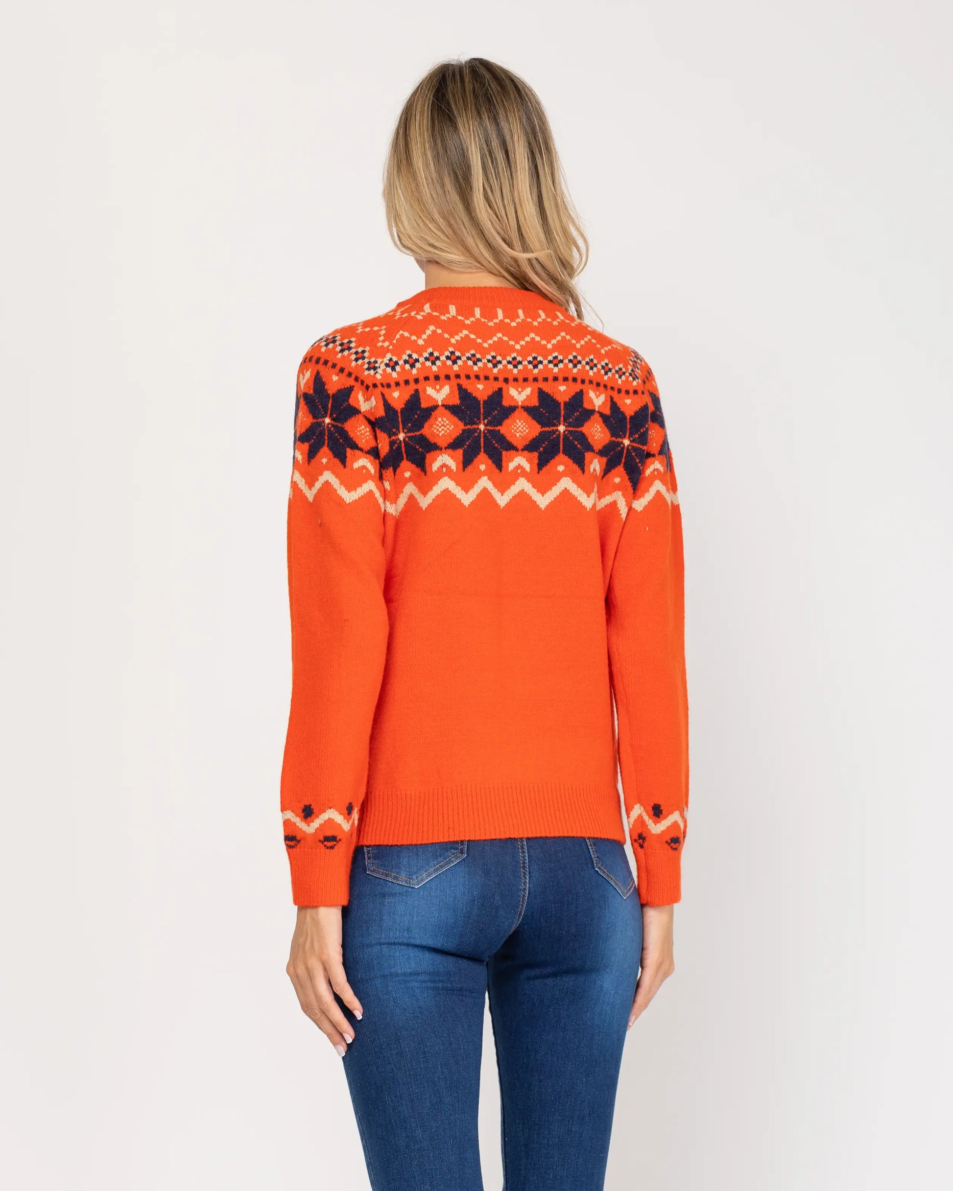 Knitted Jumper With Geometric Print.-Tantra-S-Urbanheer