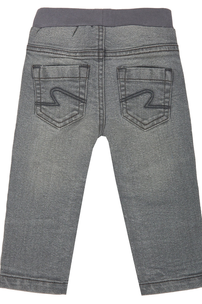 Ubs2 Baby Boy'S Superflex Grey Cotton Denim Trousers.