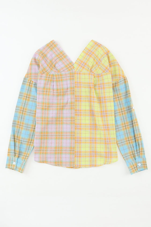 Open Front Buttoned Long Sleeve Shirt With Pocket-UHX-Urbanheer