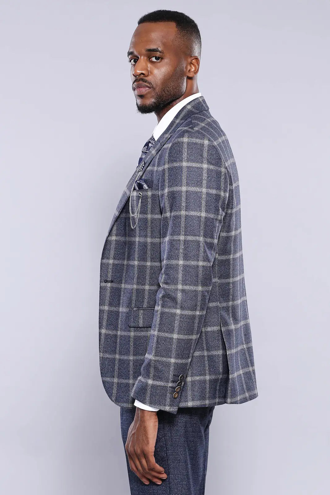 Navy Combined Men'S Suit-Clothing - Men-Wessi-36-Grey-Urbanheer