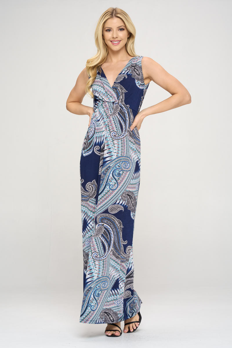 Maxi Paisley Print Maxi Dress-Dresses-RENEE C.-Urbanheer
