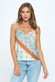 Print Cowl Neck Top-Tops-RENEE C.-Urbanheer