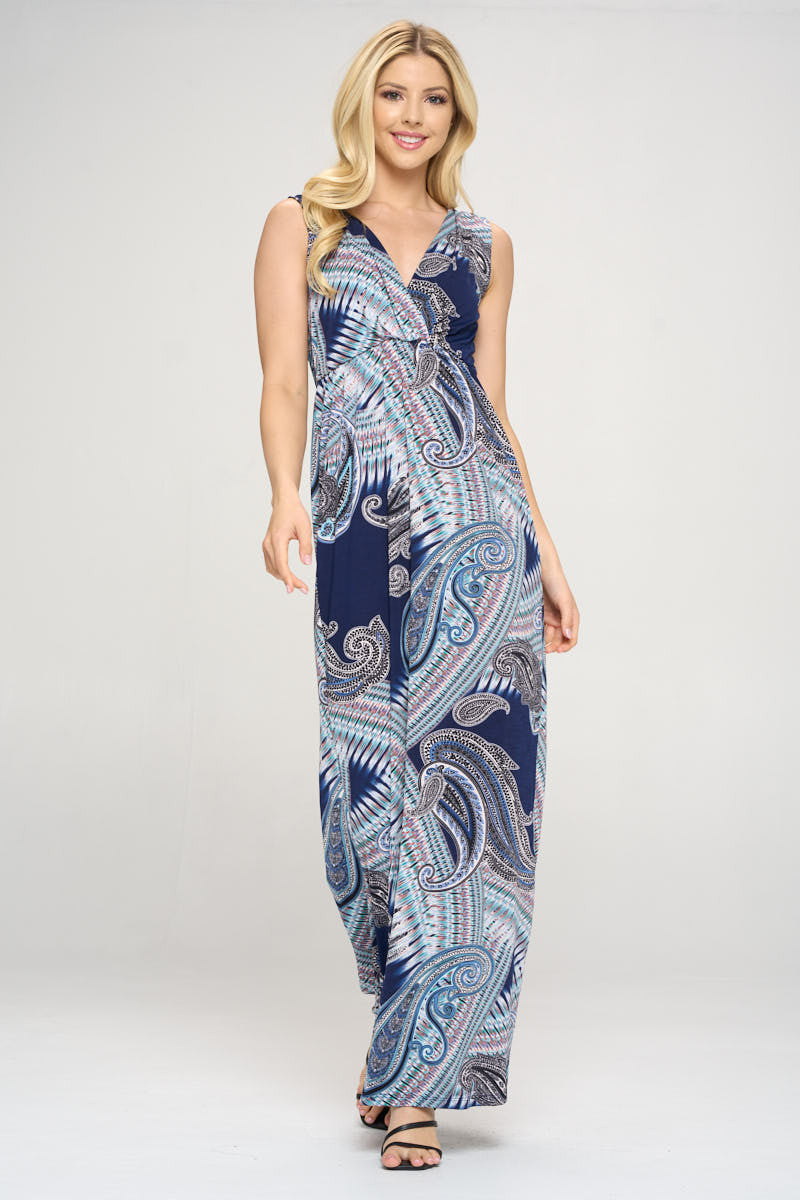 Maxi Paisley Print Maxi Dress-Dresses-RENEE C.-Urbanheer
