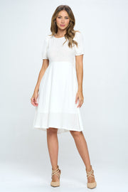 Cotton Embroidered Dress with Open Back-Dresses-RENEE C.-Urbanheer