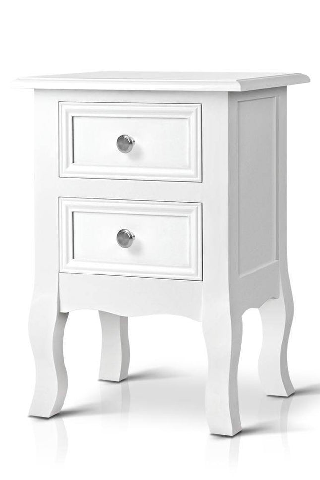 French Provincial Bedside Table White-Rivercity House & Home Co.-Urbanheer