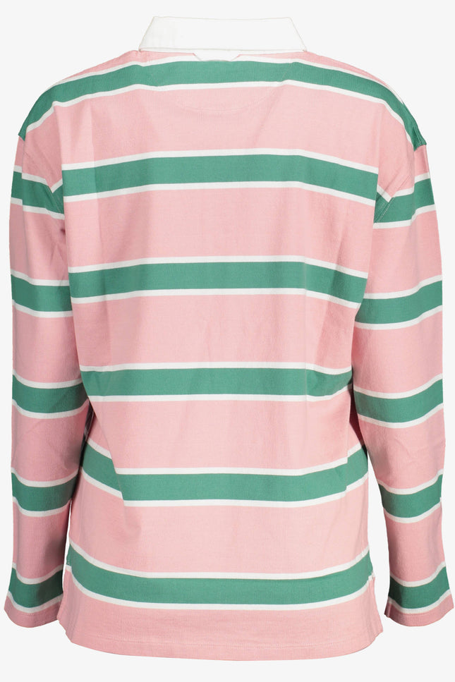 Gant Women'S Pink Long Sleeve Polo Shirt-Polo-GANT-Urbanheer