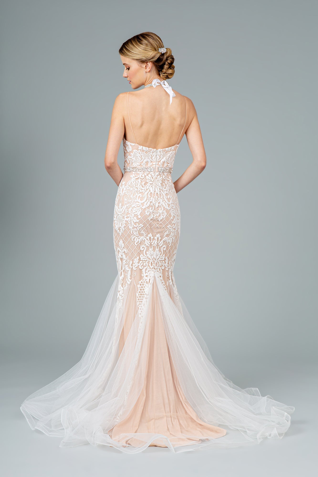 Spaghetti Strap V-Neck Mermaid Long-Clothing - Women-GLSC-XS-MAUVE-Urbanheer