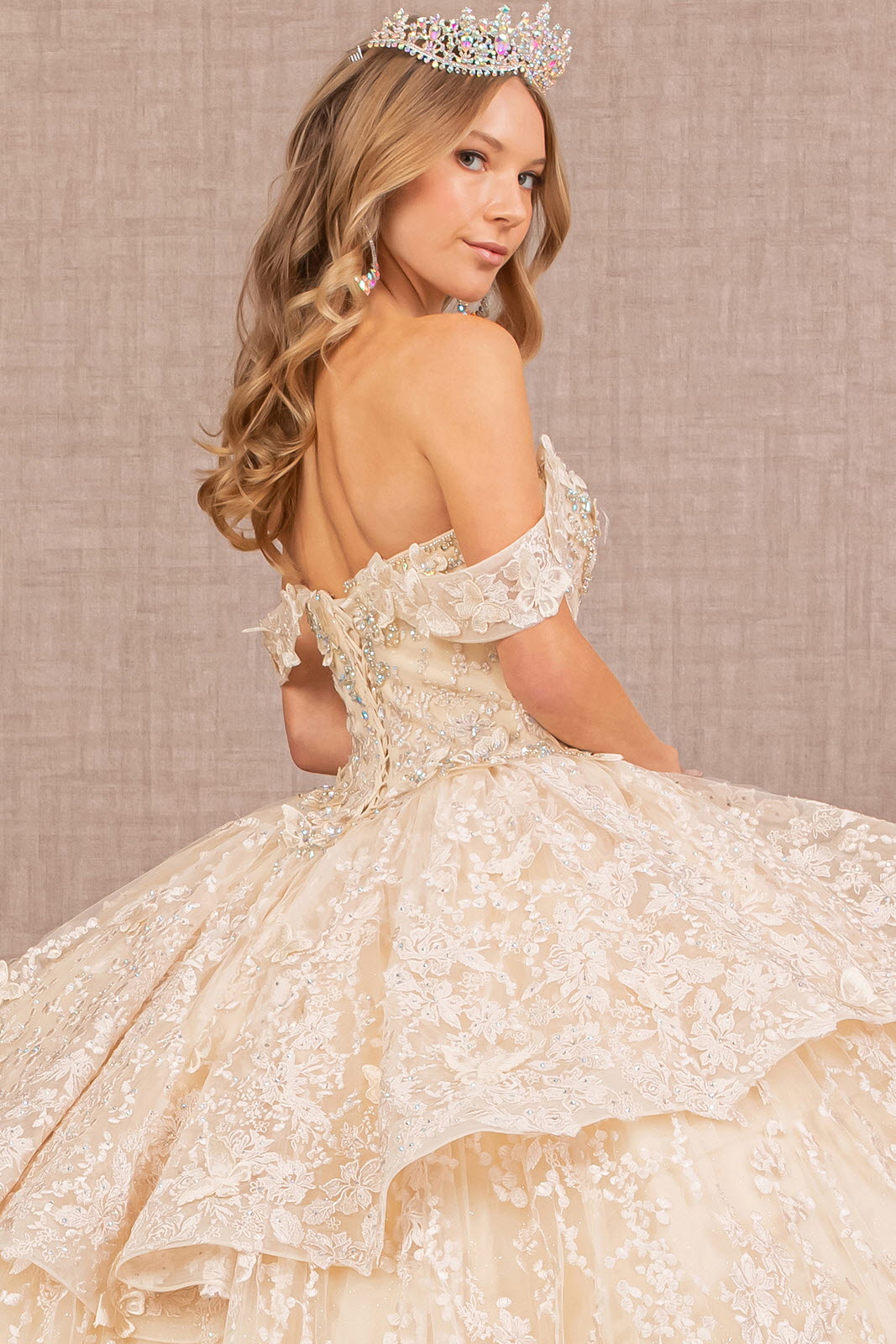 Jewel 3-D Butterfly Gown-GLSC-XS-CHAMPAGNE-Urbanheer