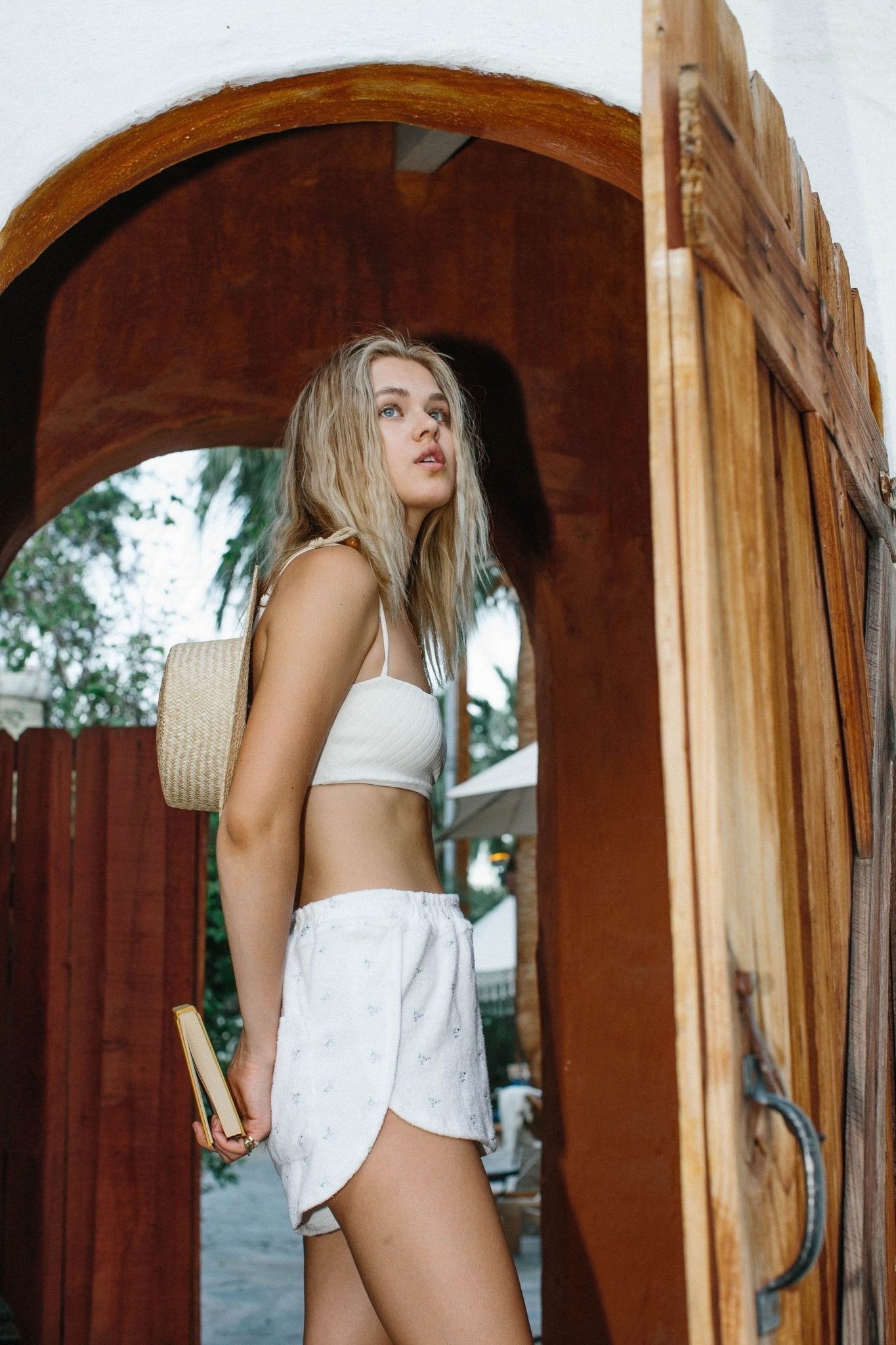 Grace Shorts | Lilac Flower Embroidered Terry Cloth-MERRITT CHARLES-Extra Small-Urbanheer