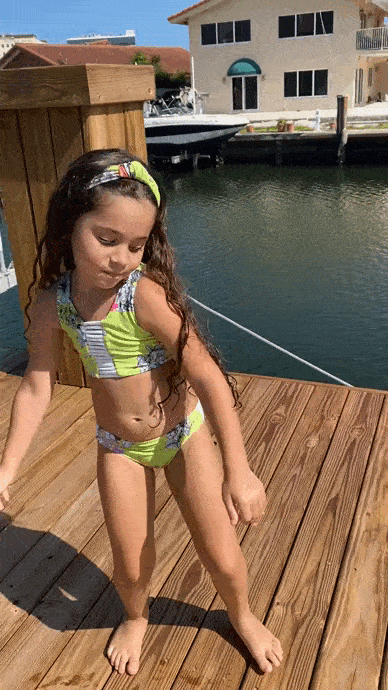 Green Flowers Bikini Swimsuit-Too Cool Beachwear-2-Urbanheer