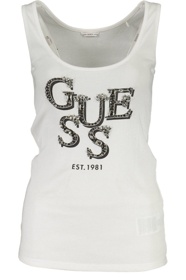 Guess Jeans Tank Top Woman White-Clothing - Women-GUESS JEANS-Urbanheer