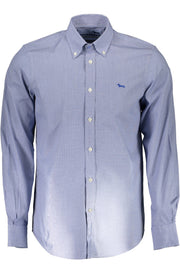 HARMONT & BLAINE MEN'S BLUE LONG SLEEVE SHIRT-HARMONT &amp; BLAINE-BLUE-S-Urbanheer
