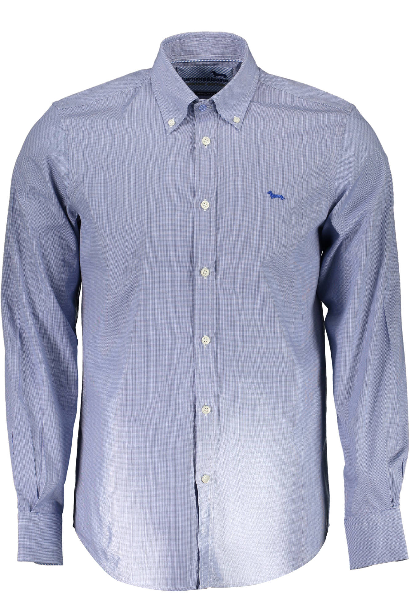 HARMONT & BLAINE MEN'S BLUE LONG SLEEVE SHIRT-HARMONT &amp; BLAINE-BLUE-S-Urbanheer