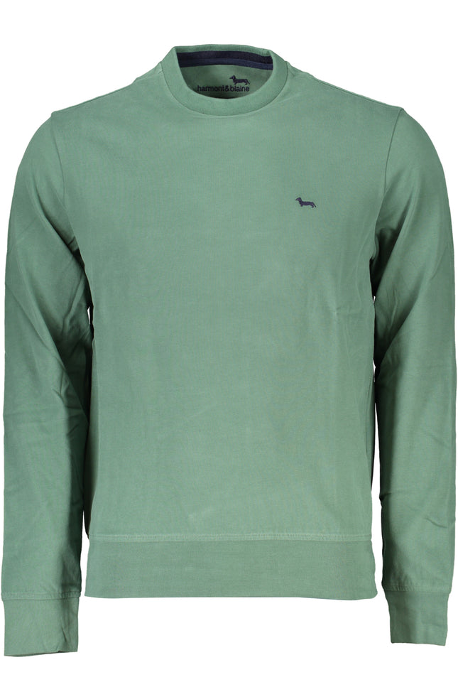 Harmont & Blaine Green Men'S Zipless Sweatshirt-Clothing - Men-HARMONT &amp; BLAINE-Urbanheer