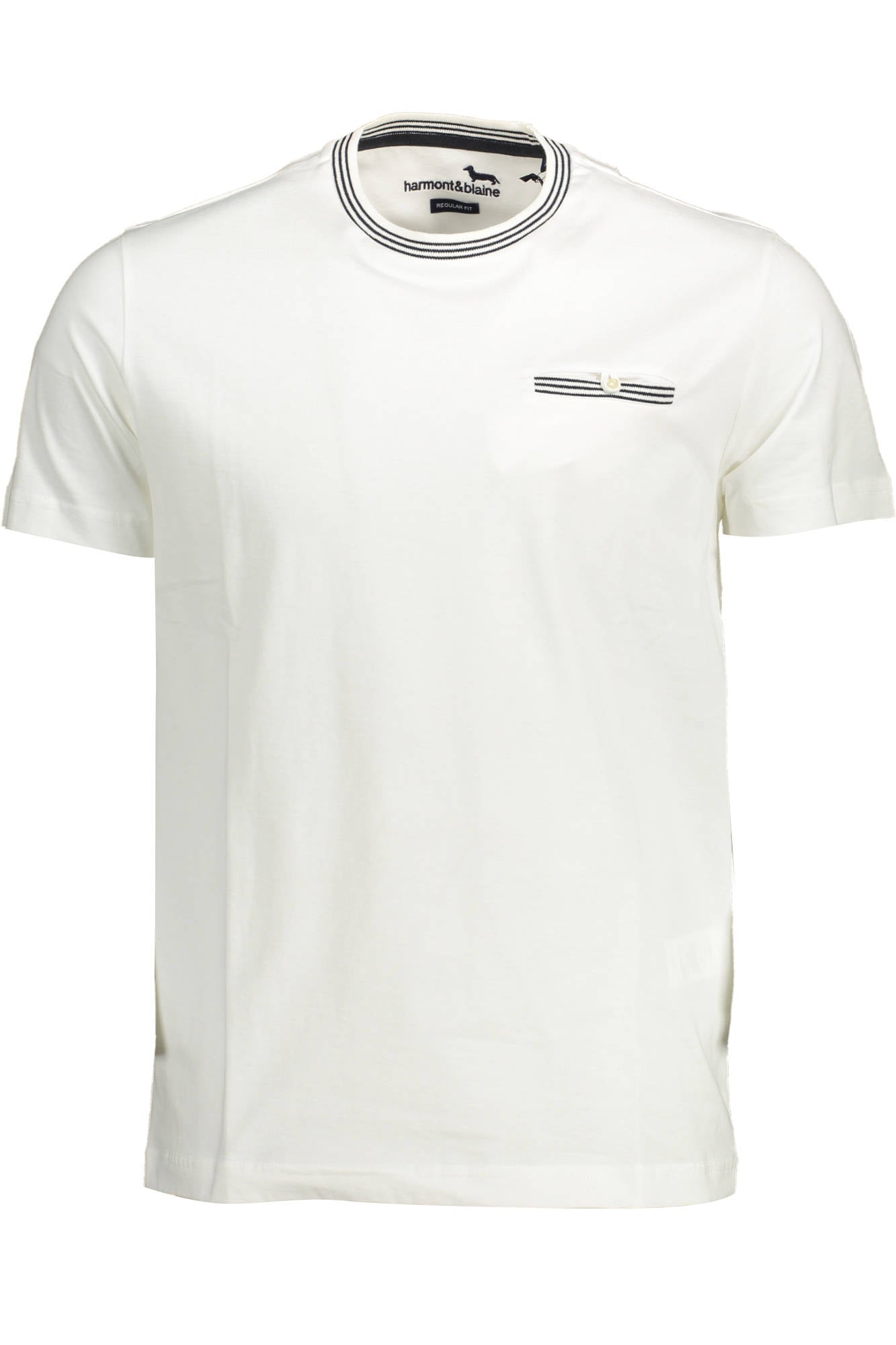 Harmont & Blaine Men'S Short Sleeve T-Shirt White-HARMONT &amp; BLAINE-WHITE-M-Urbanheer