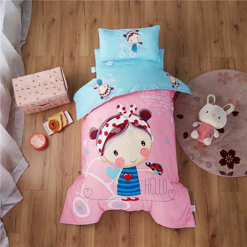 Hello Ladybug Bedding Set 3-Piece Organic Cotton Crib And Toddler-Baby Bedding Design-Urbanheer
