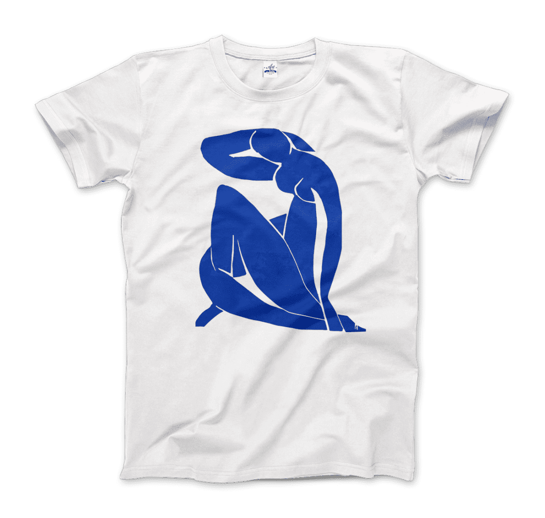 Henri Matisse Blue Nude 1952 Artwork T-Shirt-Art-O-Rama Shop-Men (Unisex)-White-S-Urbanheer
