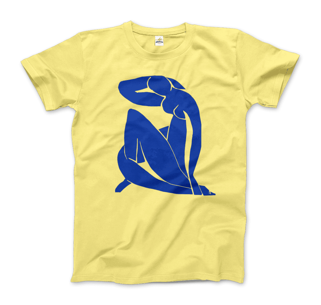 Henri Matisse Blue Nude 1952 Artwork T-Shirt-Art-O-Rama Shop-Men (Unisex)-White-S-Urbanheer