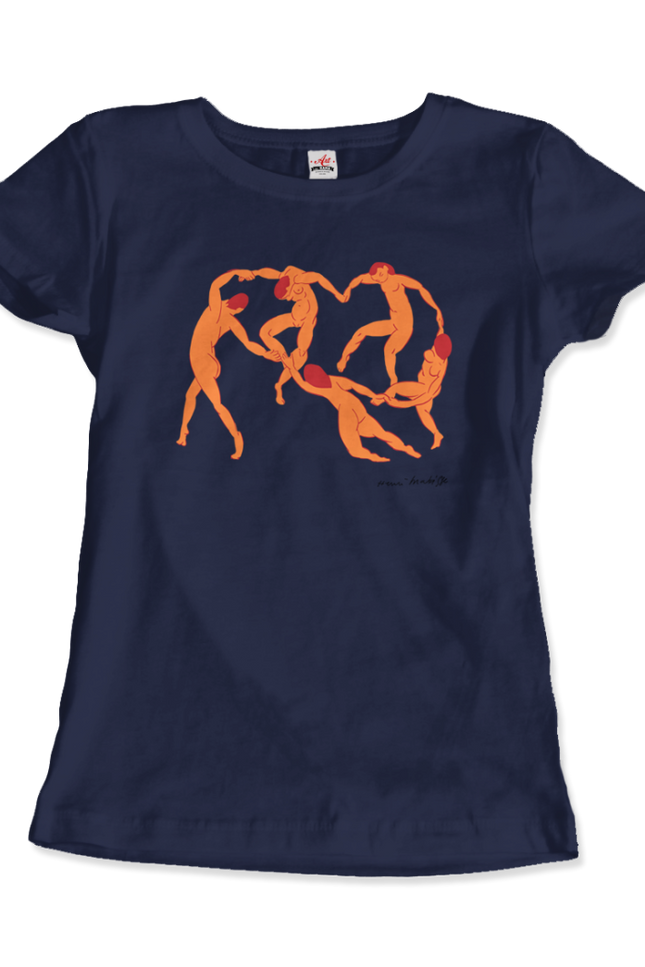 Henri Matisse La Danse I (The Dance) 1909 Artwork T-Shirt-T-Shirt-Art-O-Rama Shop-Women (Fitted)-Navy-S-Urbanheer