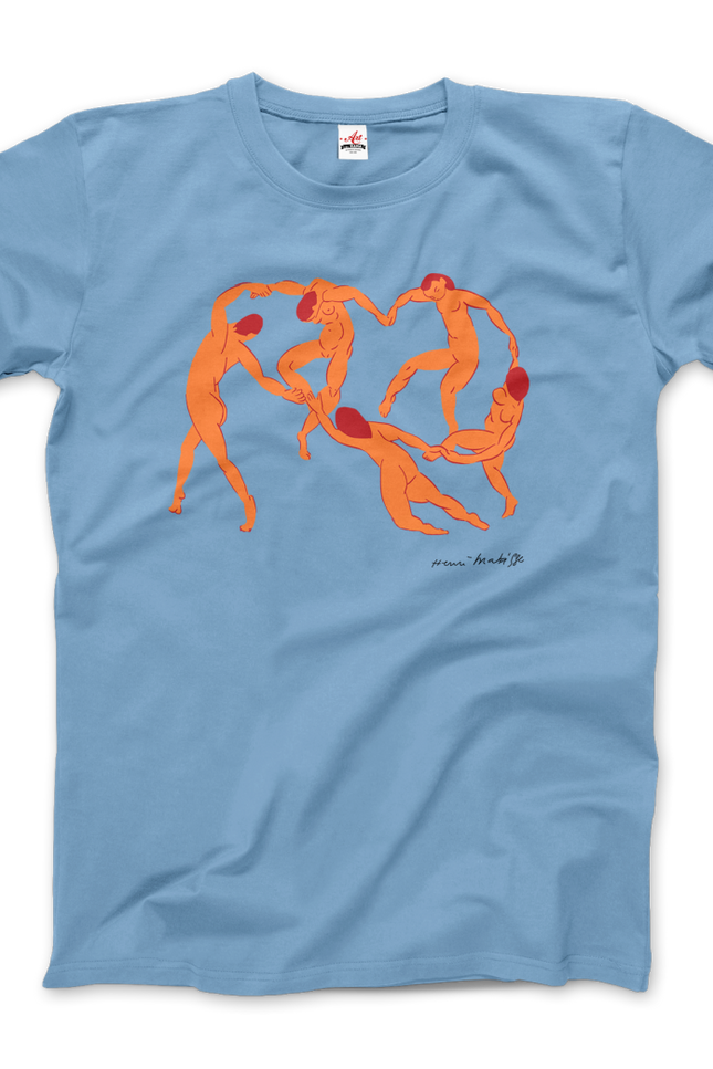 Henri Matisse La Danse I (The Dance) 1909 Artwork T-Shirt-T-Shirt-Art-O-Rama Shop-Men (Unisex)-Light Blue-3XL-Urbanheer