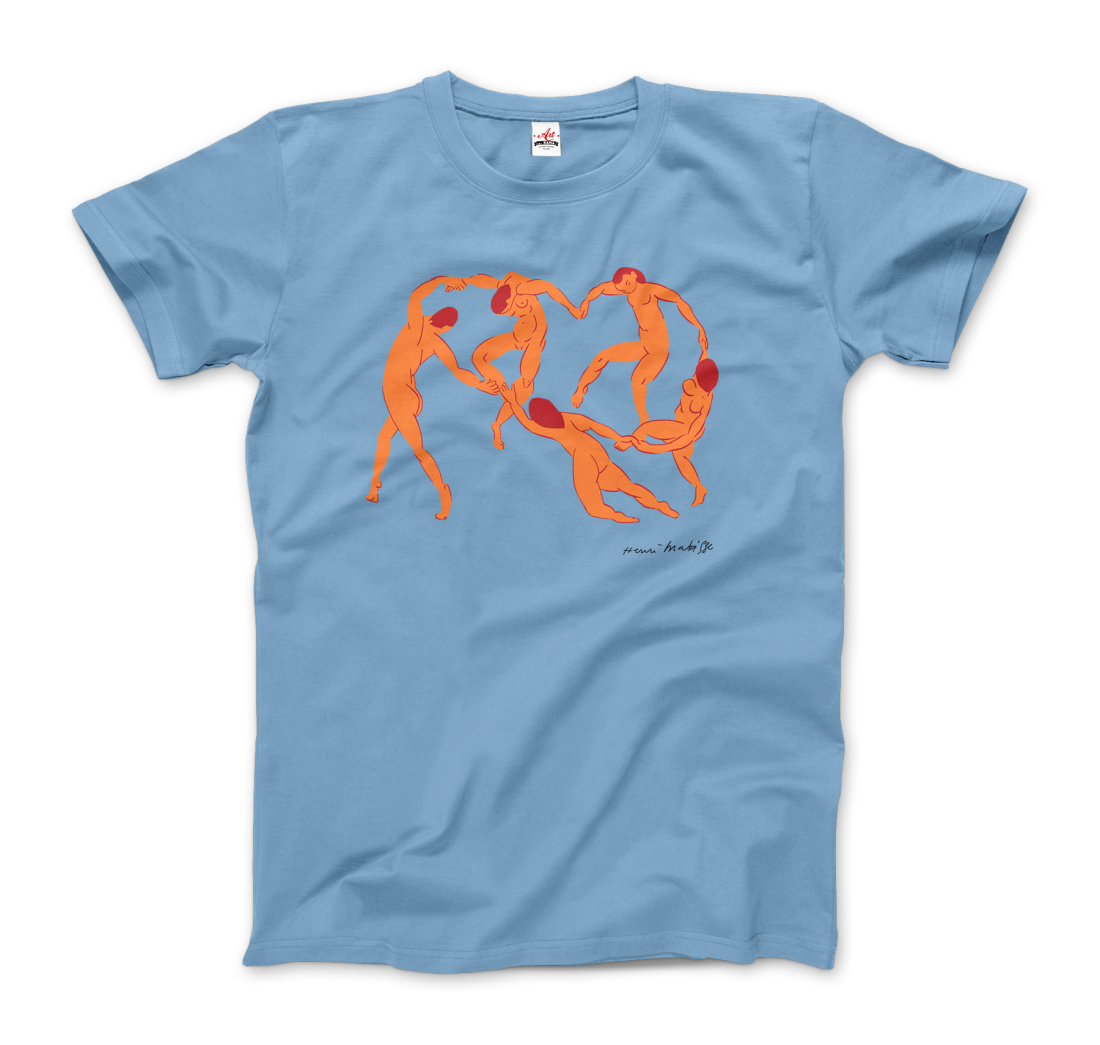 Henri Matisse La Danse I (The Dance) 1909 Artwork T-Shirt-T-Shirt-Art-O-Rama Shop-Men (Unisex)-Light Blue-S-Urbanheer