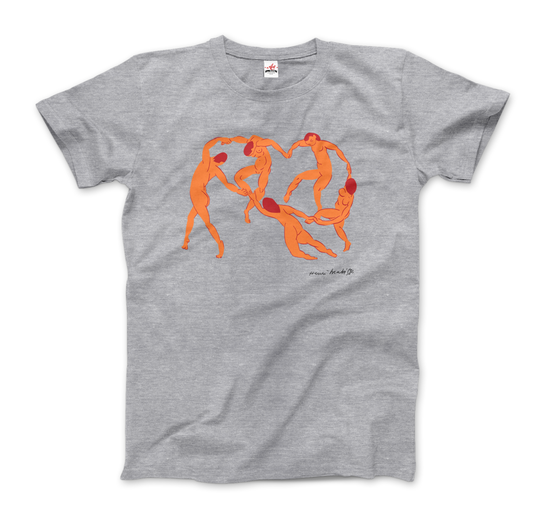 Henri Matisse La Danse I (The Dance) 1909 Artwork T-Shirt-T-Shirt-Art-O-Rama Shop-Men (Unisex)-Heather Grey-S-Urbanheer