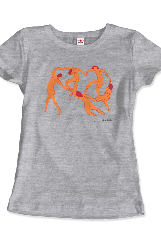 Henri Matisse La Danse I (The Dance) 1909 Artwork T-Shirt-T-Shirt-Art-O-Rama Shop-Women (Fitted)-Heather Grey-S-Urbanheer