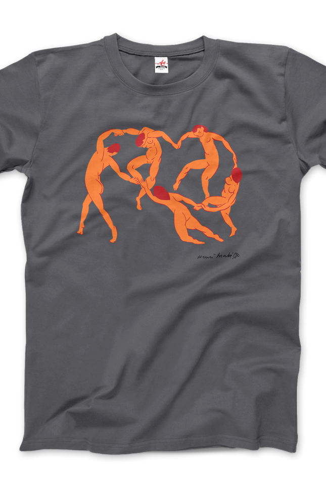 Henri Matisse La Danse I (The Dance) 1909 Artwork T-Shirt-T-Shirt-Art-O-Rama Shop-Men (Unisex)-Charcoal-M-Urbanheer