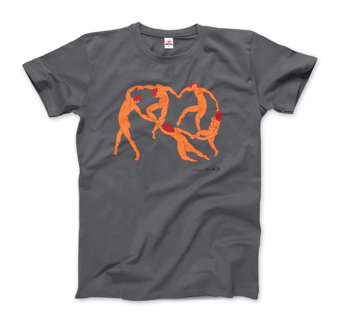 Henri Matisse La Danse I (The Dance) 1909 Artwork T-Shirt-T-Shirt-Art-O-Rama Shop-Men (Unisex)-Charcoal-S-Urbanheer