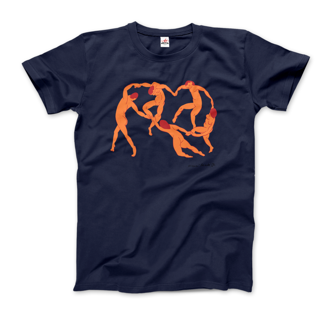 Henri Matisse La Danse I (The Dance) 1909 Artwork T-Shirt-T-Shirt-Art-O-Rama Shop-Men (Unisex)-Navy-S-Urbanheer