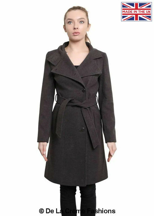 Hip Length Keep It Simple Coat-Rose Eleusis-UK 10/EU 38/US 6-Grey-Urbanheer