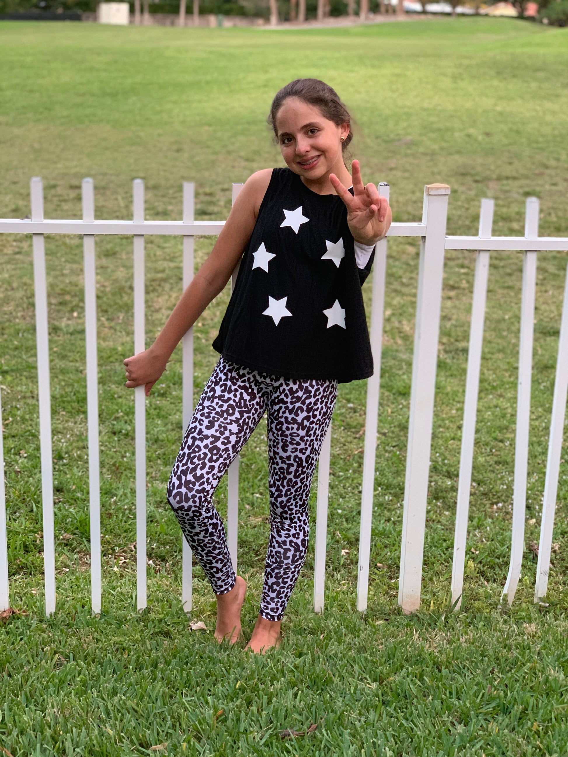 Leopard Black and White Leggings-Fanilu-2-3-Urbanheer