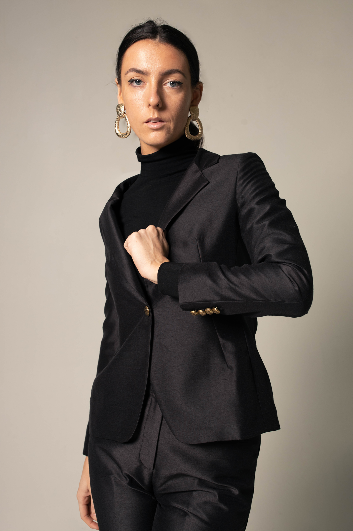 Women's Blazer/Suit in Black-Le Réussi-S-black-Urbanheer