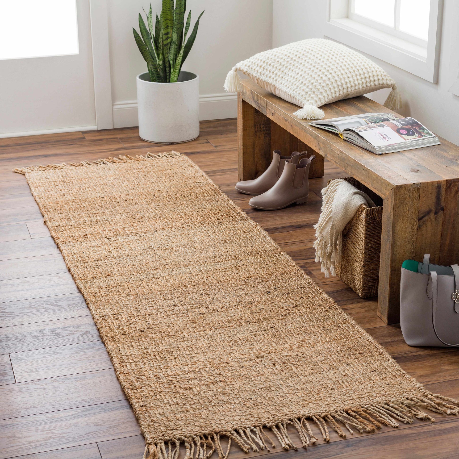 Oaks Jute Rug-Rugs-Hauteloom-2'3" x 4' Rectangle-Urbanheer