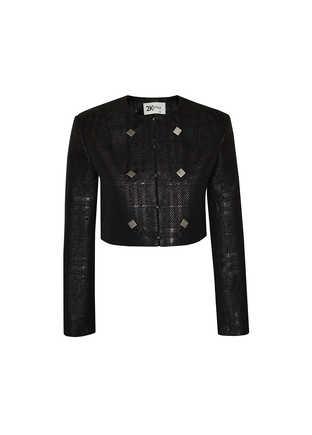 Black cropped jacket-2KStyle-xs-Urbanheer