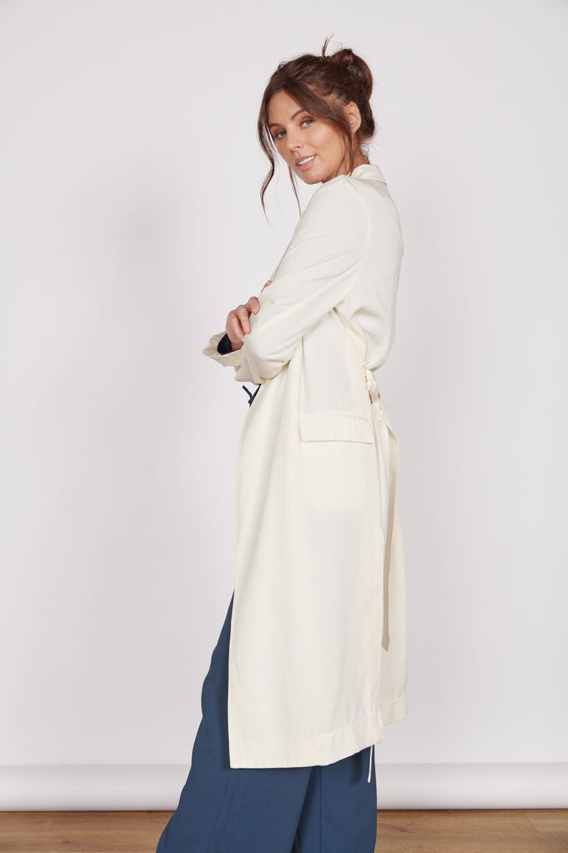 Dali Cream Longline Lightweight Coat-Jeetly.com-8-Urbanheer