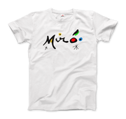 Joan Miro Colorful Signature Artwork T-Shirt-Art-O-Rama Shop-Men (Unisex)-White-S-Urbanheer