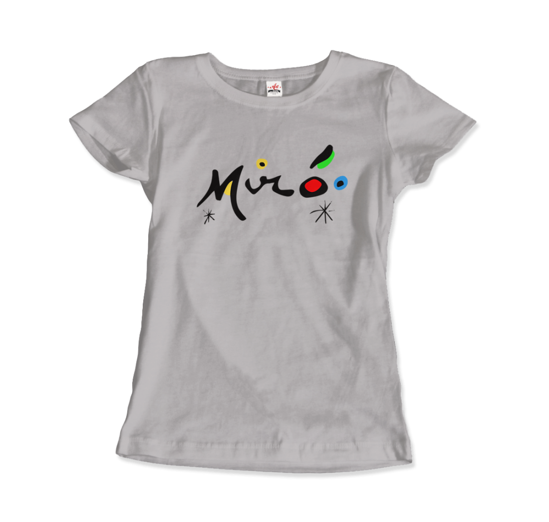Joan Miro Colorful Signature Artwork T-Shirt-Art-O-Rama Shop-Men (Unisex)-White-S-Urbanheer