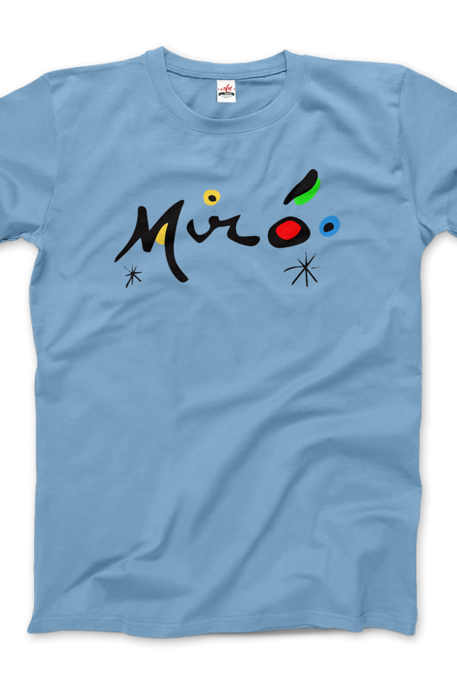 Joan Miro Colorful Signature Artwork T-Shirt-Art-O-Rama Shop-Women (Fitted)-White-XL-Urbanheer