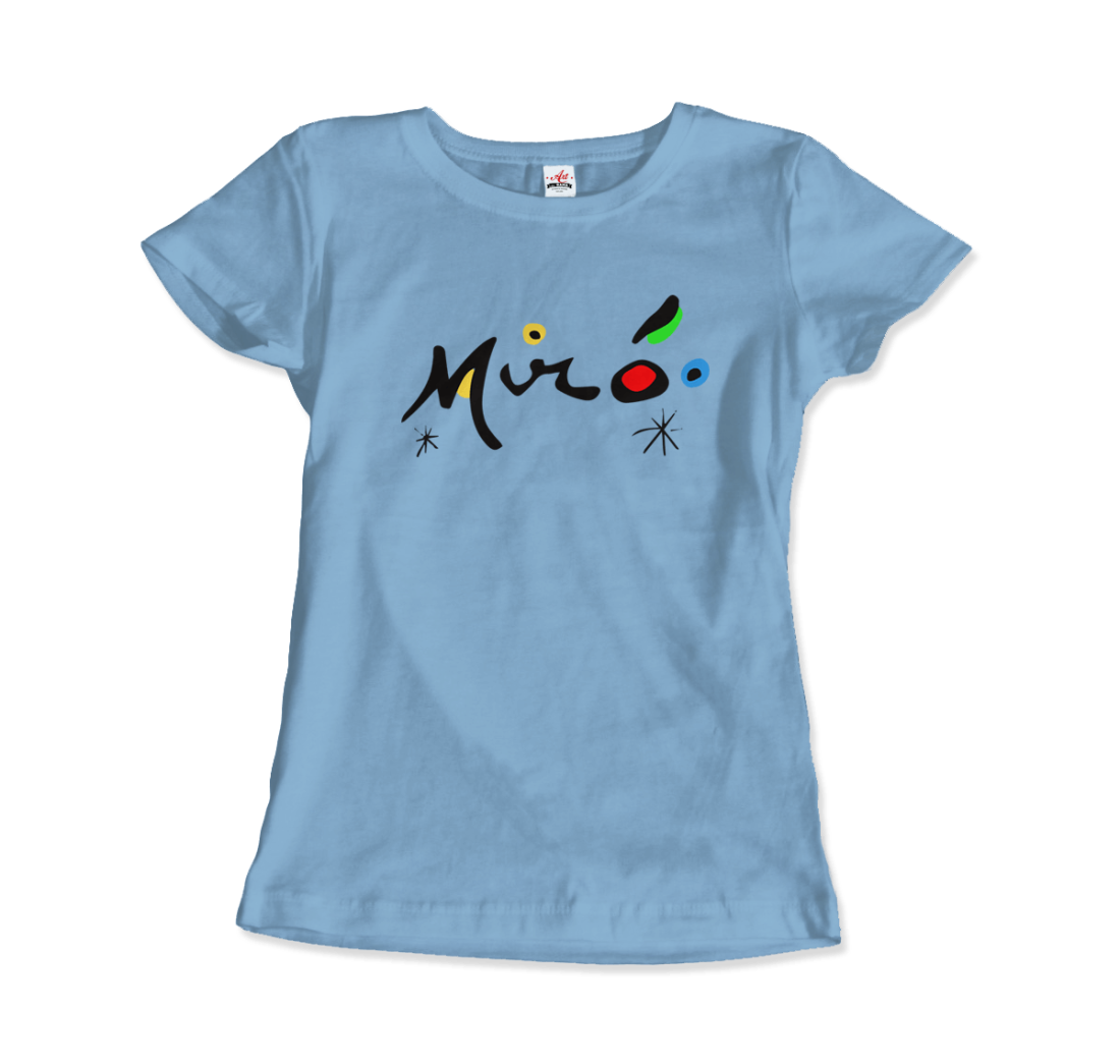 Joan Miro Colorful Signature Artwork T-Shirt-Art-O-Rama Shop-Men (Unisex)-White-S-Urbanheer
