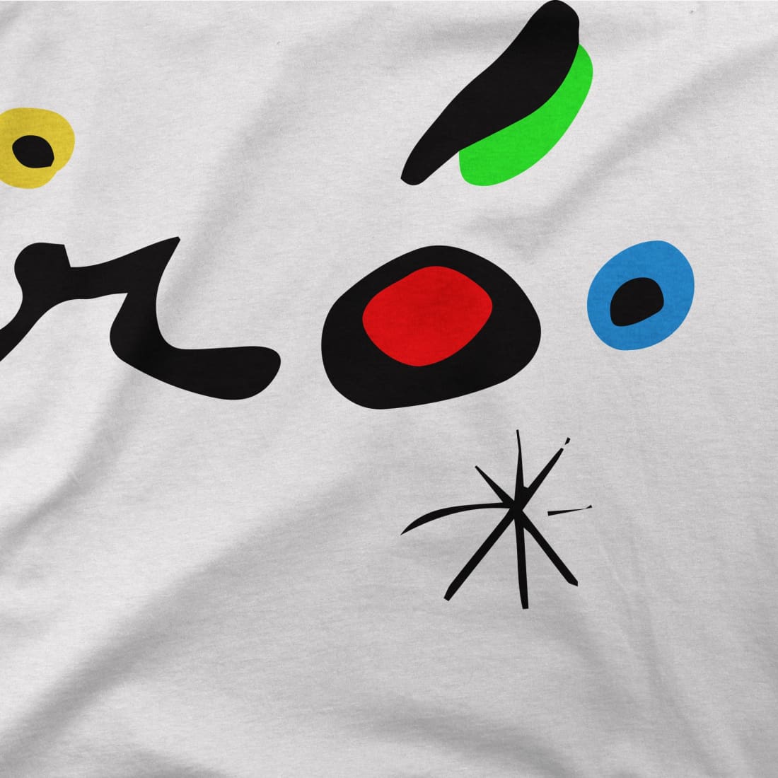 Joan Miro Colorful Signature Artwork T-Shirt-Art-O-Rama Shop-Men (Unisex)-White-S-Urbanheer