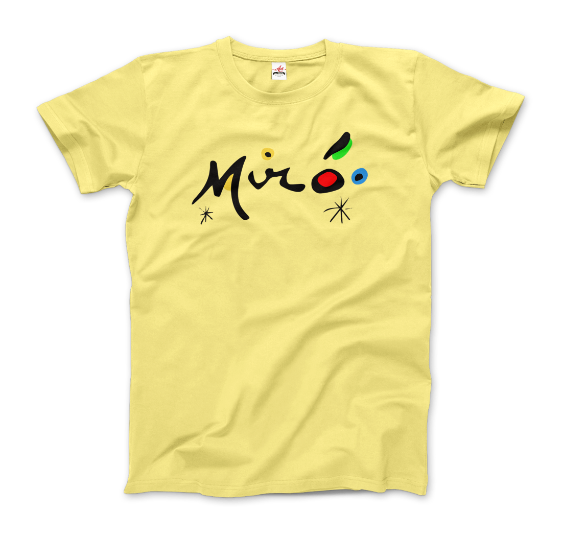 Joan Miro Colorful Signature Artwork T-Shirt-Art-O-Rama Shop-Youth-Black-S-Urbanheer