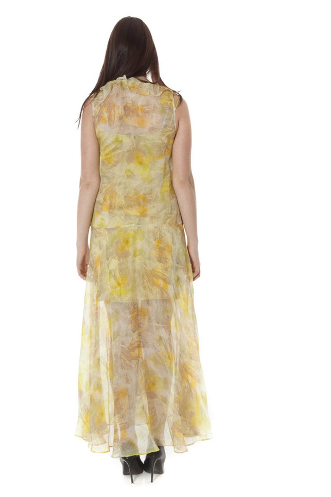 John Galliano Long Yellow Woman Dress-Clothing - Women-JOHN GALLIANO-Urbanheer