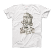 Juan Gris Man With Opera Hat 1912 Artwork T-Shirt-Art-O-Rama Shop-Men (Unisex)-White-S-Urbanheer
